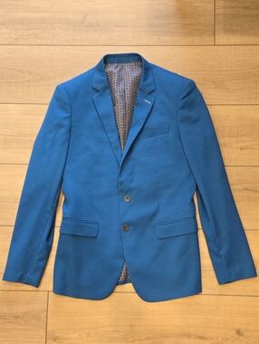 Classic Royal Blue Two-Button Sport Coat